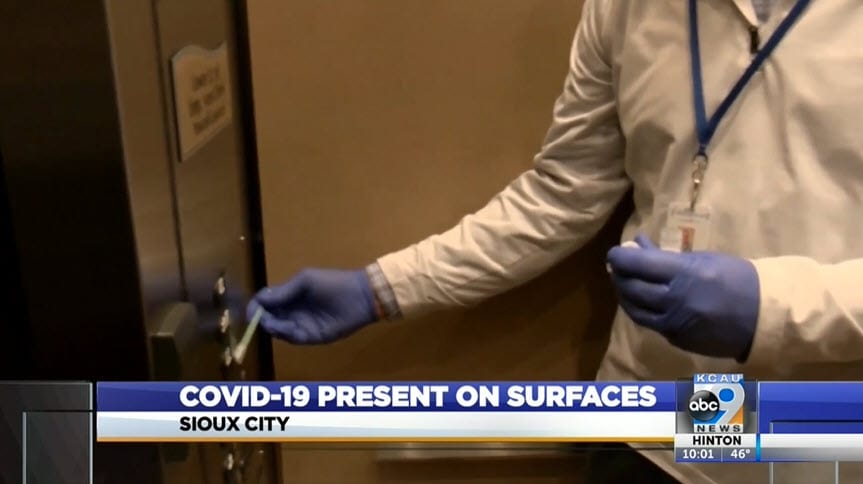 COVID-19 found on surfaces around downtown Sioux City after swabbing